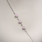 ROSA HERZ ARMREIFE | 925 SILBER