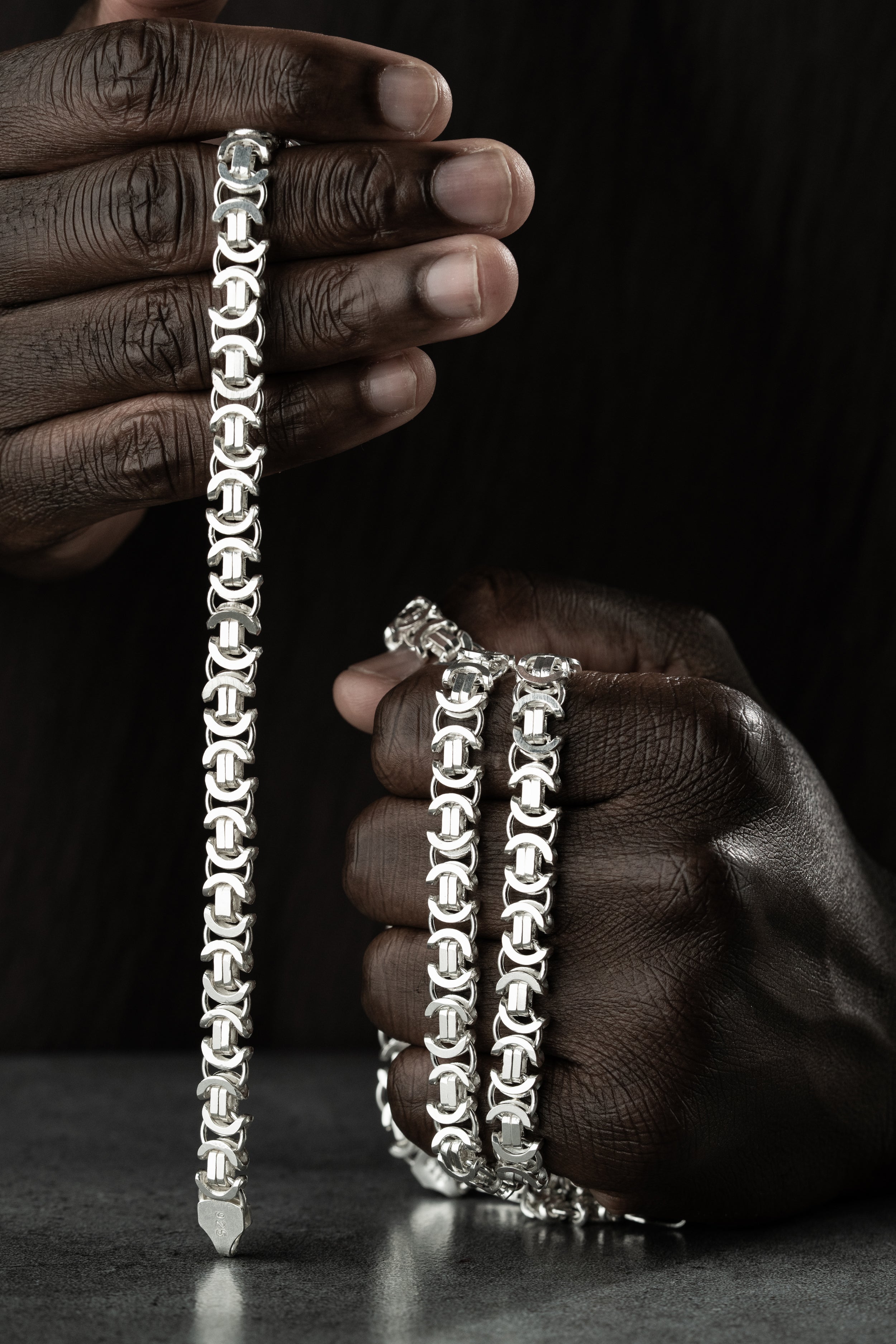 KÖNIGSKETTE FLACH SET | 925 SILBER