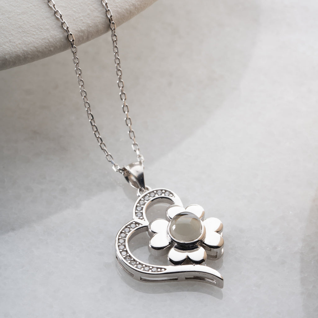 LIEBESBLÜTE HALSKETTE | 925 SILBER