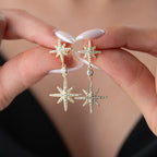 DUO POLARSTERN OHRRINGE aus 925 Silber - Eleganter Ohrringe - AURIME