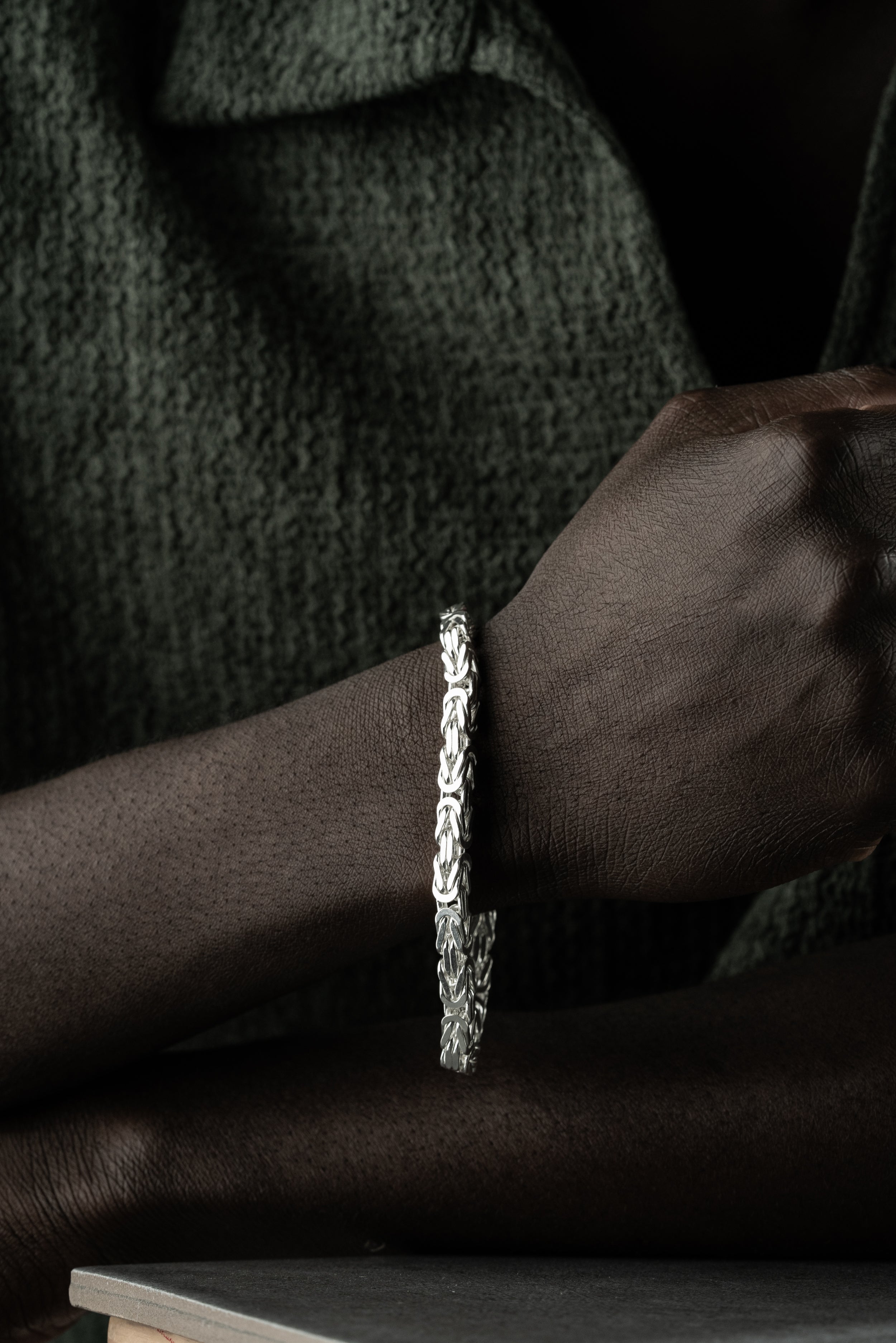 KÖNIGSARMBAND MASSIV VIERKANT 5MM aus 925 Silber - Eleganter Armband - AURIME