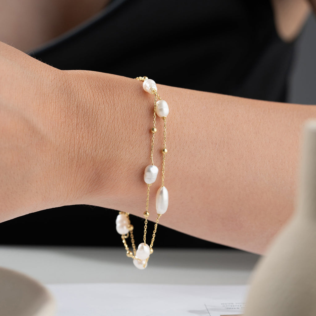 NIAA PEARL ARMBAND aus 925 Silber - Eleganter Armband - AURIME