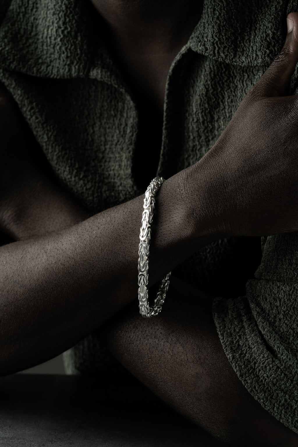 KÖNIGSARMBAND MASSIV VIERKANT 5MM aus 925 Silber - Eleganter Armband - AURIME