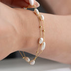 NIAA PEARL ARMBAND aus 925 Silber - Eleganter Armband - AURIME