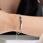 MISO GREEN ARMBAND | 925 SILBER