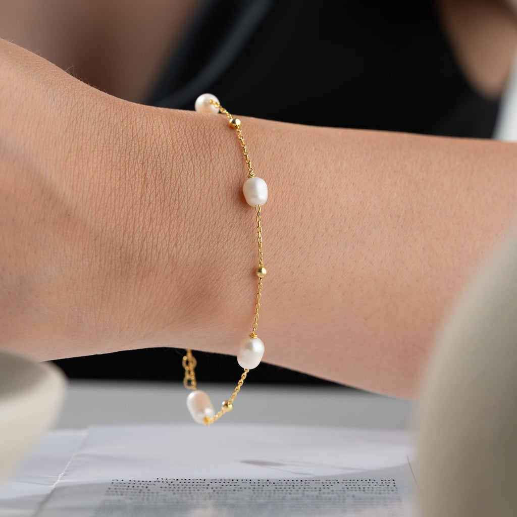 ZAEN PEARL ARMBAND aus 925 Silber - Eleganter Armband - AURIME