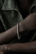 KÖNIGSARMBAND VIERKANT OXIDIERT 5MM aus 925 Silber - Eleganter Armband - AURIME