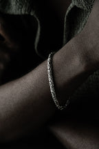 KÖNIGSARMBAND VIERKANT OXIDIERT 5MM aus 925 Silber - Eleganter Armband - AURIME