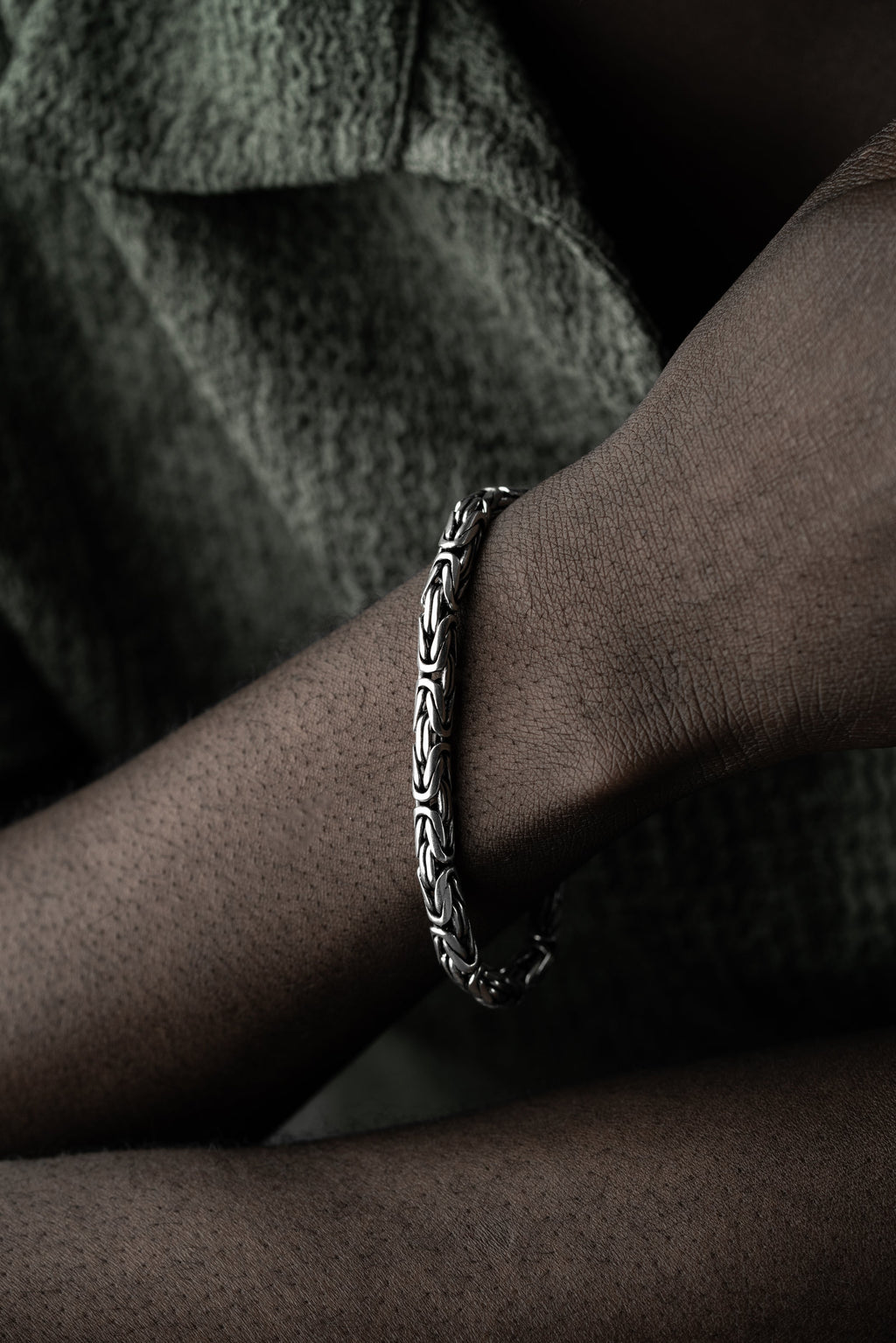 KÖNIGSARMBAND OVAL OXIDIERT 5MM aus 925 Silber - Eleganter Armband - AURIME