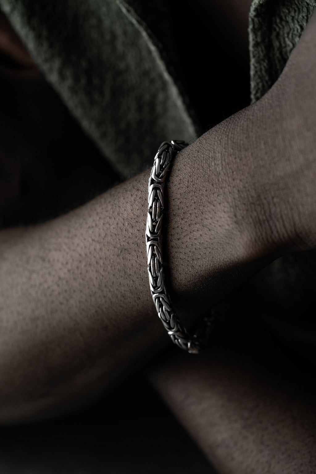 KÖNIGSARMBAND OVAL OXIDIERT 5MM aus 925 Silber - Eleganter Armband - AURIME