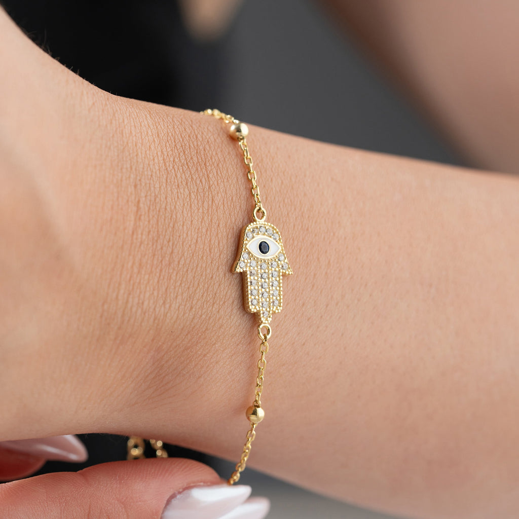 FATIMAS HAND DORIKA ARMBAND aus 925 Silber - Eleganter Armband - AURIME