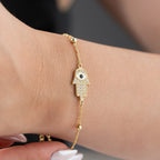 FATIMAS HAND DORIKA ARMBAND aus 925 Silber - Eleganter Armband - AURIME
