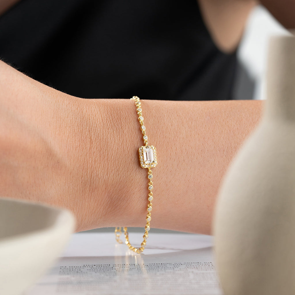 LEOS BAGUETTE ARMBAND aus 925 Silber - Eleganter Armband - AURIME