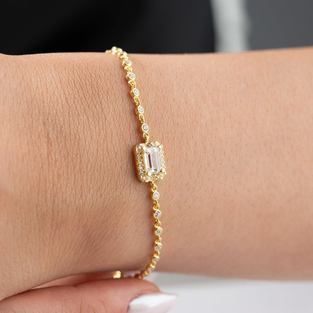 LEOS BAGUETTE ARMBAND aus 925 Silber - Eleganter Armband - AURIME