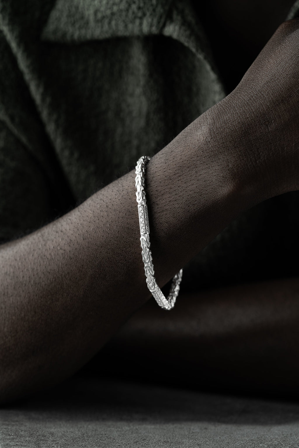 KÖNIGSARMBAND STRASSSTEIN 5MM aus 925 Silber - Eleganter Armband - AURIME