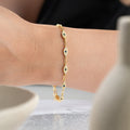 LINA NAZAR Armband aus 925 Silber von AURIME, detaillierte Silberschmuck mit filigranem Design, auf weißem Hintergrund.