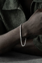 KÖNIGSARMBAND VIERKANT MASSIV 3MM aus 925 Silber - Eleganter Armband - AURIME