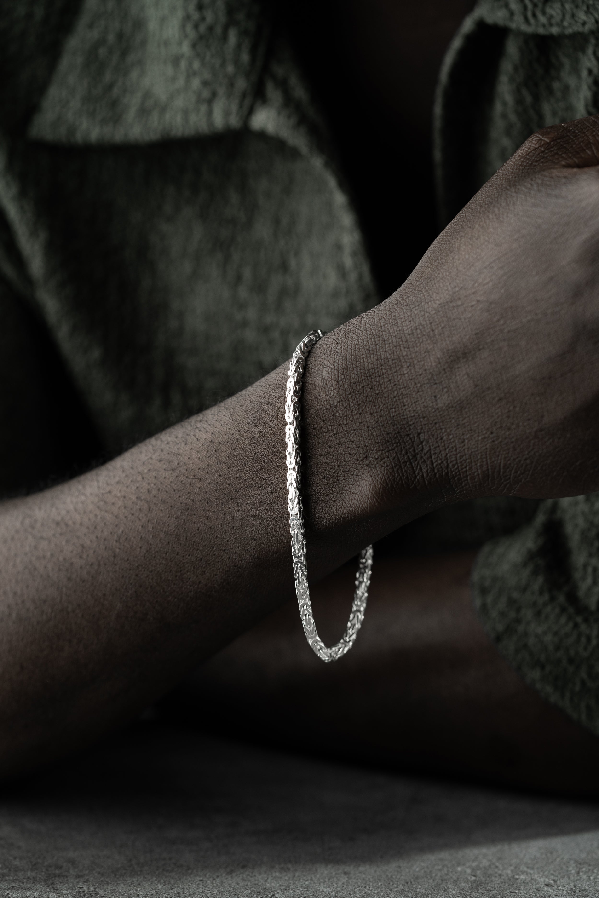 KÖNIGSARMBAND VIERKANT MASSIV 3MM aus 925 Silber - Eleganter Armband - AURIME