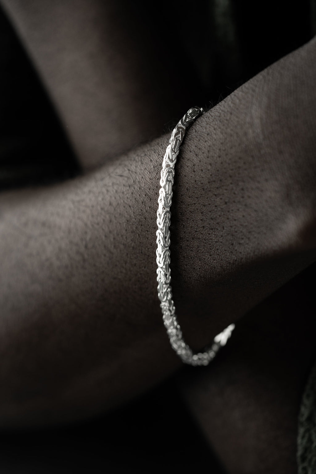 KÖNIGSARMBAND VIERKANT MASSIV 3MM aus 925 Silber - Eleganter Armband - AURIME