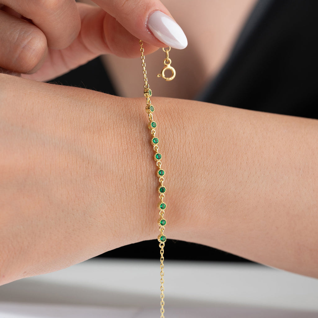 LIZI GREEN ARMBAND | 925 SILBER