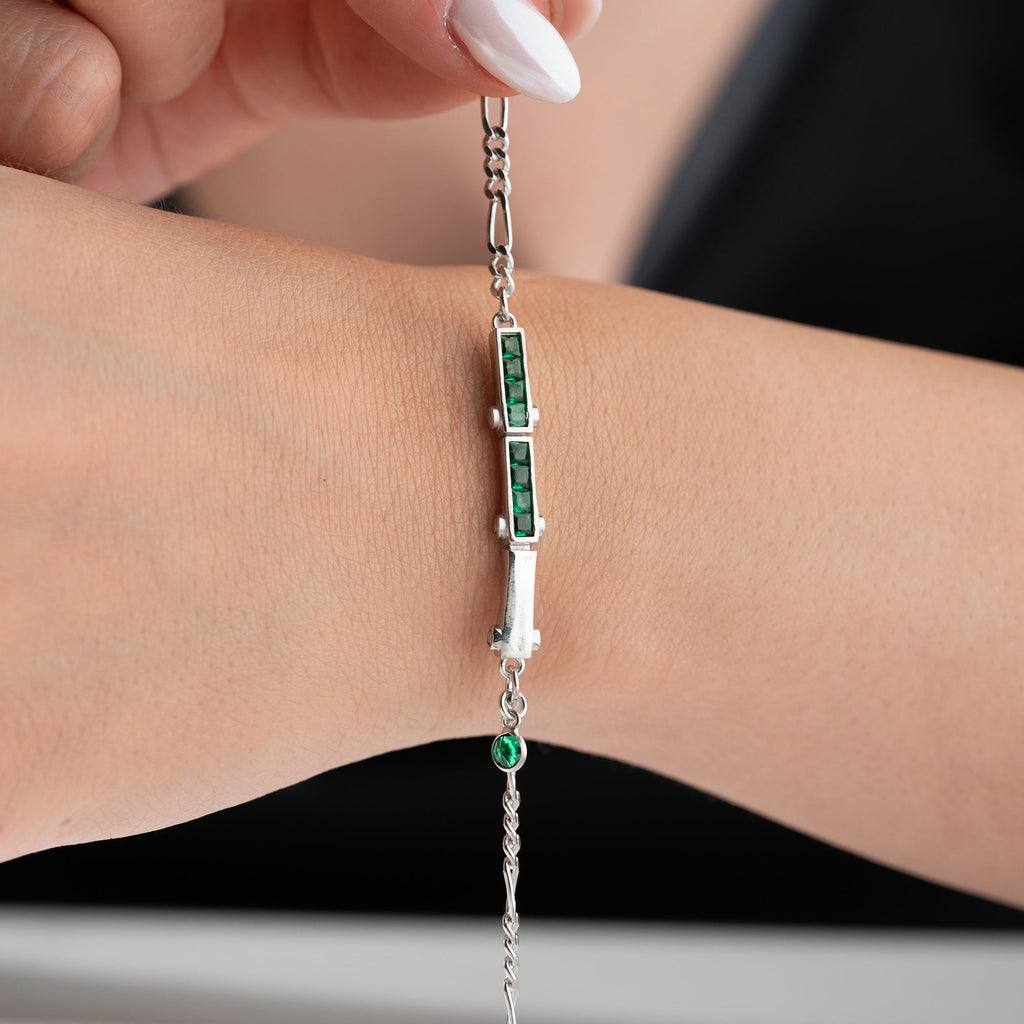 MISO GREEN ARMBAND | 925 SILBER