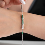 MISO GREEN ARMBAND | 925 SILBER