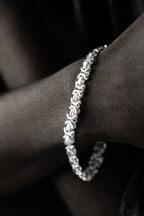 KÖNIGSARMBAND FLACH 6MM aus 925 Silber - Eleganter Armband - AURIME