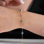 BULLET NAZAR ARMBAND aus 925 Silber - Eleganter Armband - AURIME