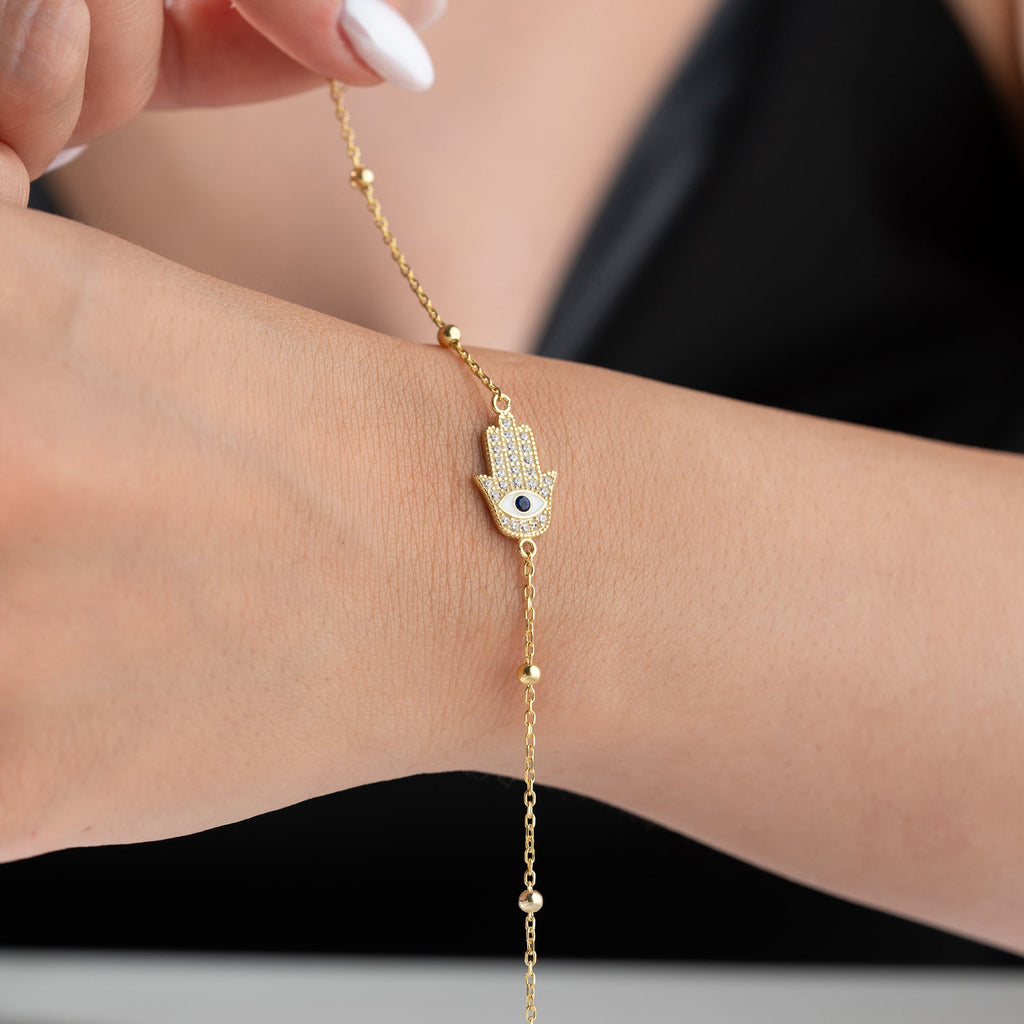 FATIMAS HAND DORIKA ARMBAND aus 925 Silber - Eleganter Armband - AURIME