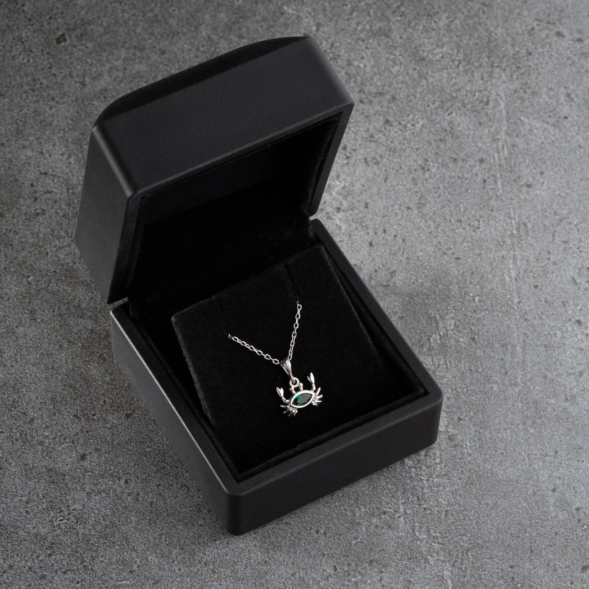 ZIRKONIA KREBS HALSKETTE aus 925 Silber - Eleganter Halskette - AURIME