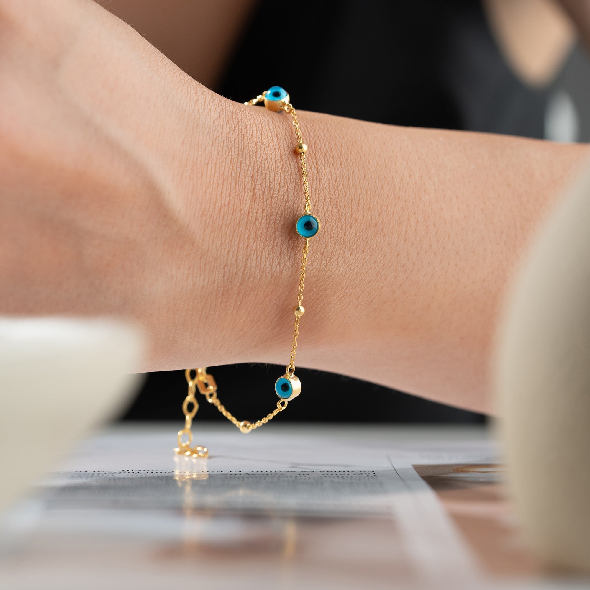 BULLET NAZAR ARMBAND aus 925 Silber - Eleganter Armband - AURIME