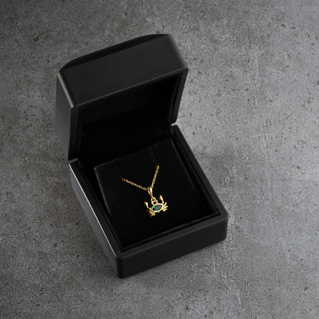 ZIRKONIA KREBS HALSKETTE aus 925 Silber - Eleganter Halskette - AURIME