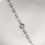 KLEEBLATT MİT BLUMENMOTİV ARMREIFE | 925 SILBER
