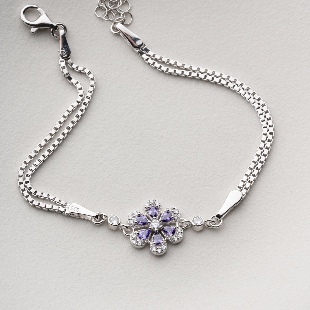LOTUSBLUME ARMREIFE | 925 SILBER
