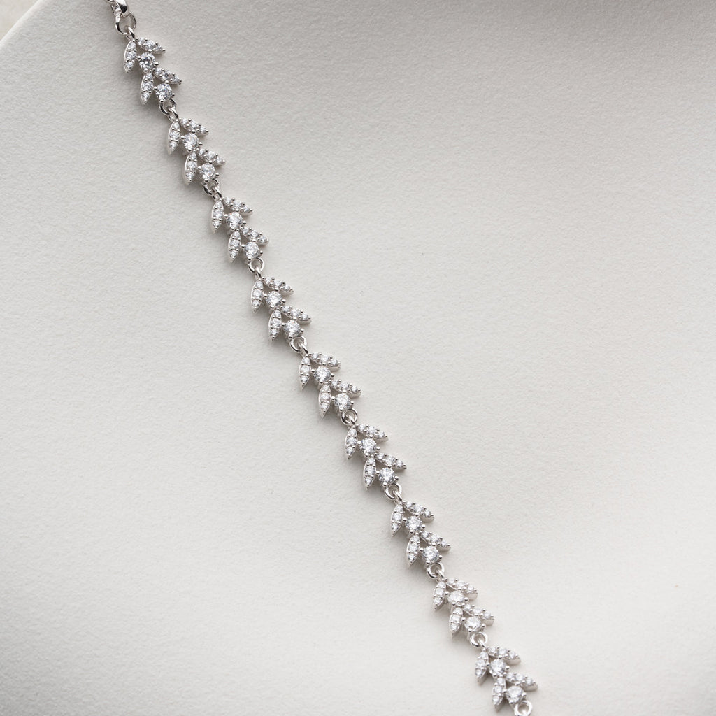 MIT BLUMENMOTIV ARMREIFE | 925 SILBER