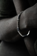 KÖNIGSARMBAND BLUE STRASSSTEIN 5MM aus 925 Silber - Eleganter Armband - AURIME