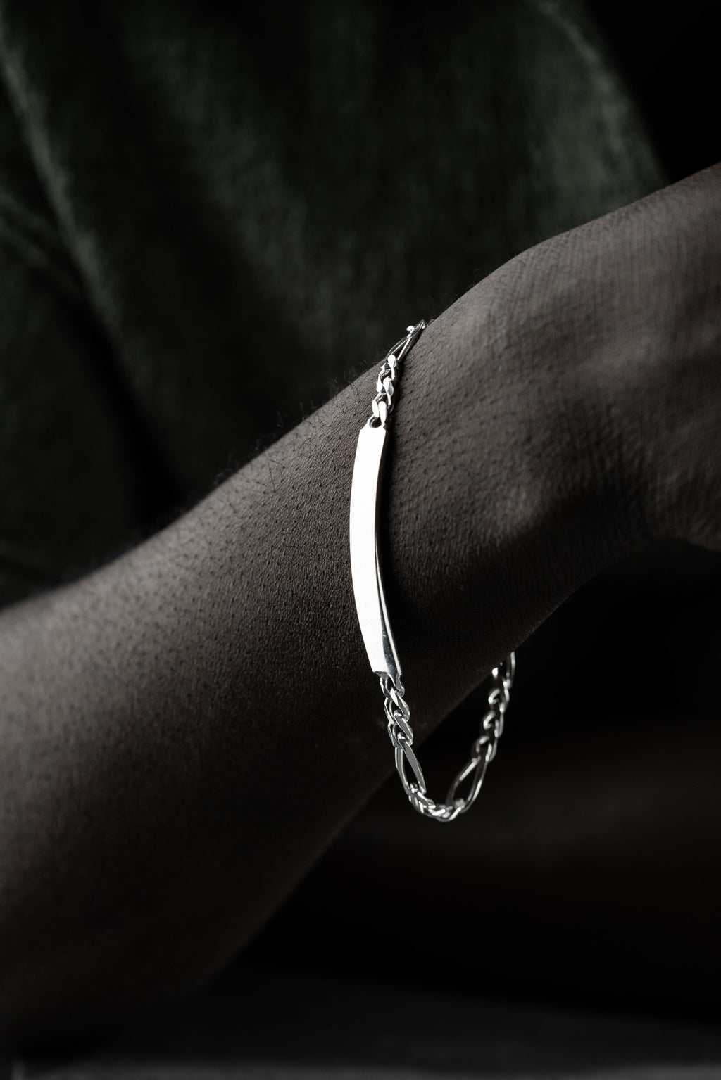 BIG FIGARO ARMBAND MIT GRAVUR aus 925 Silber - Eleganter Armband - AURIME