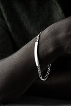 BIG FIGARO ARMBAND MIT GRAVUR aus 925 Silber - Eleganter Armband - AURIME