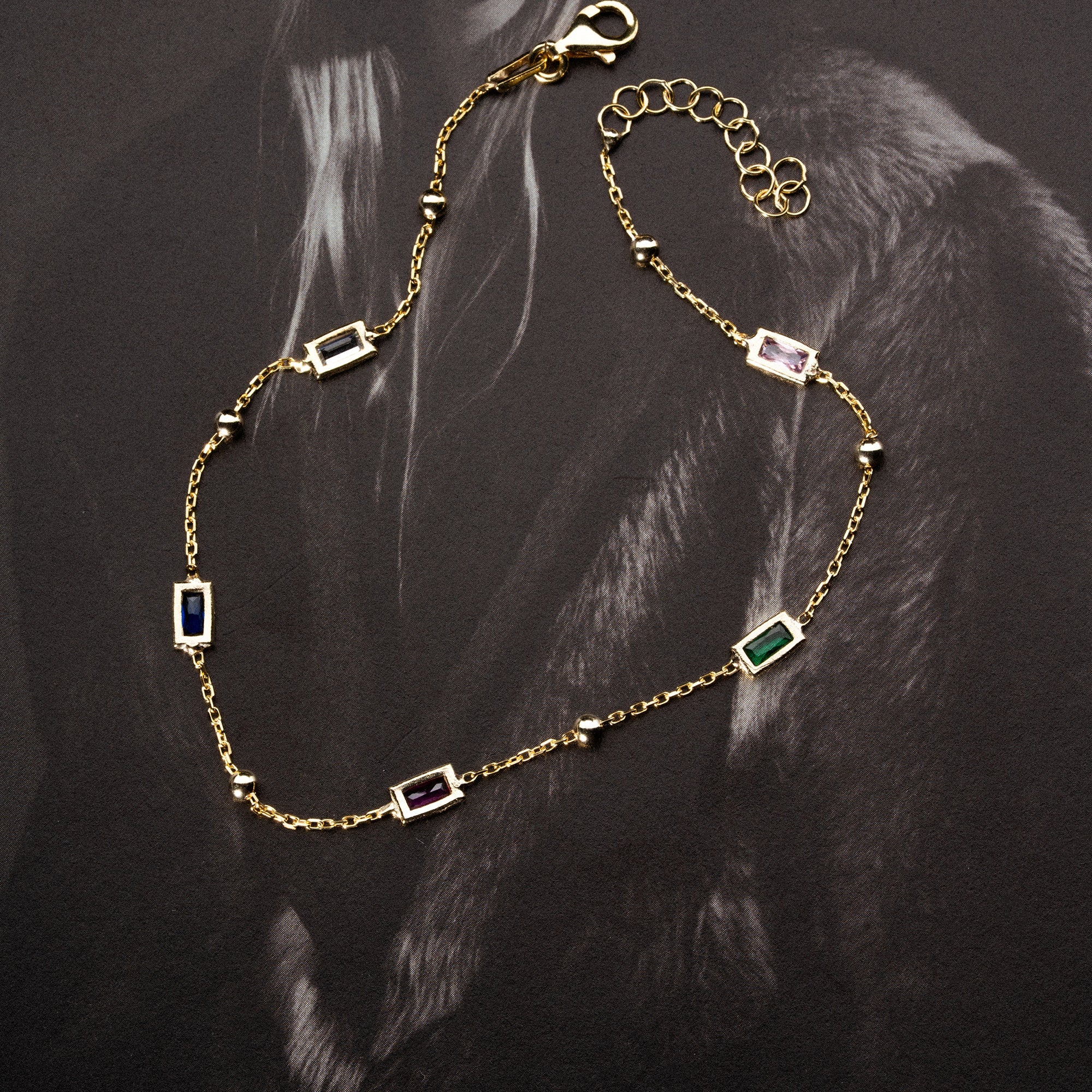 STEIN MISCHEN ARMREIFE | 925 SILBER