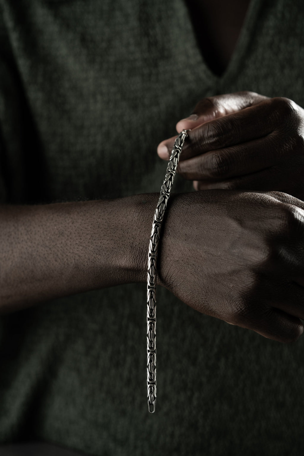 KÖNIGSARMBAND OVAL OXIDIERT 5MM aus 925 Silber - Eleganter Armband - AURIME