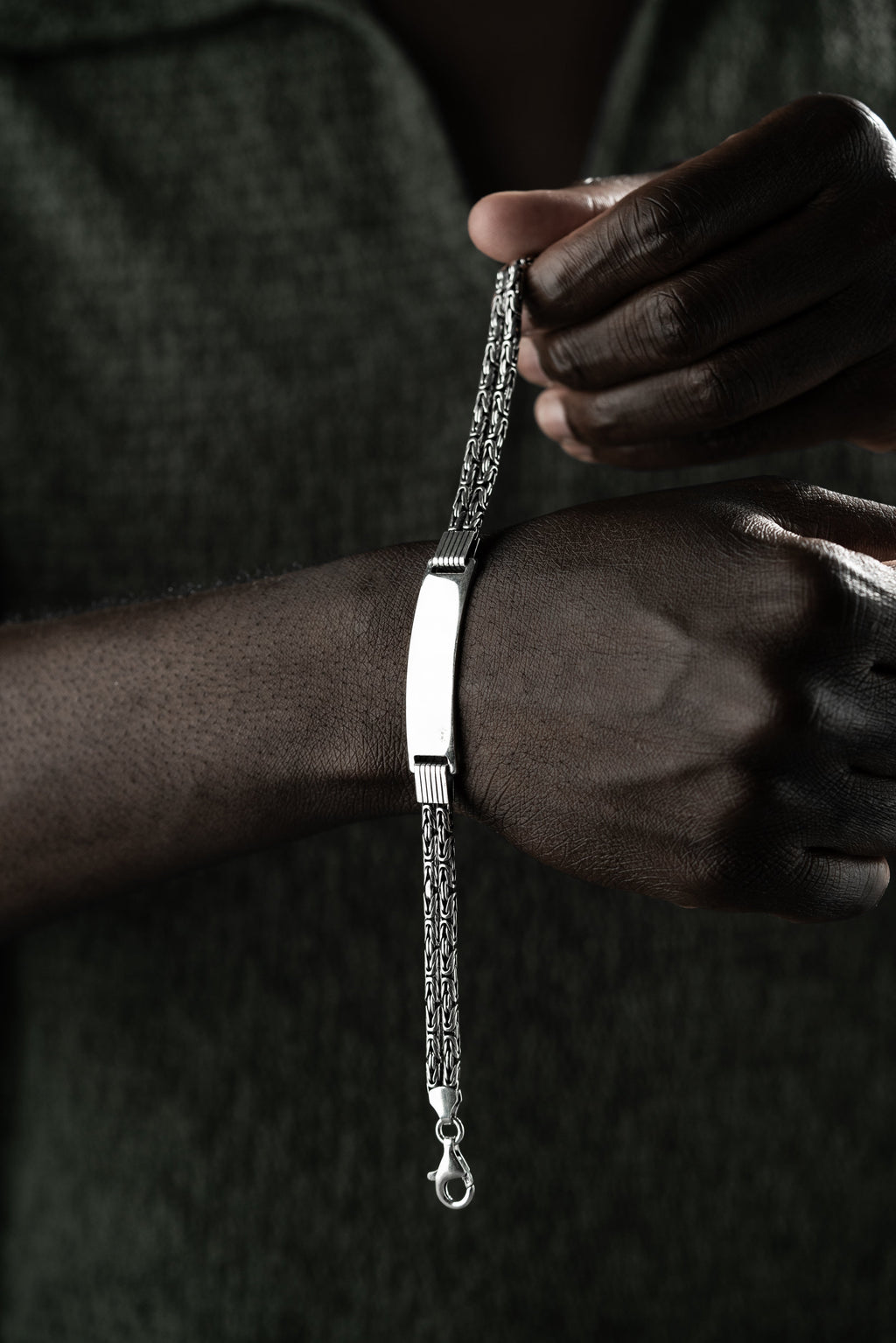 KÖNIGSARMBAND DUO MIT GRAVUR aus 925 Silber - Eleganter Armband - AURIME