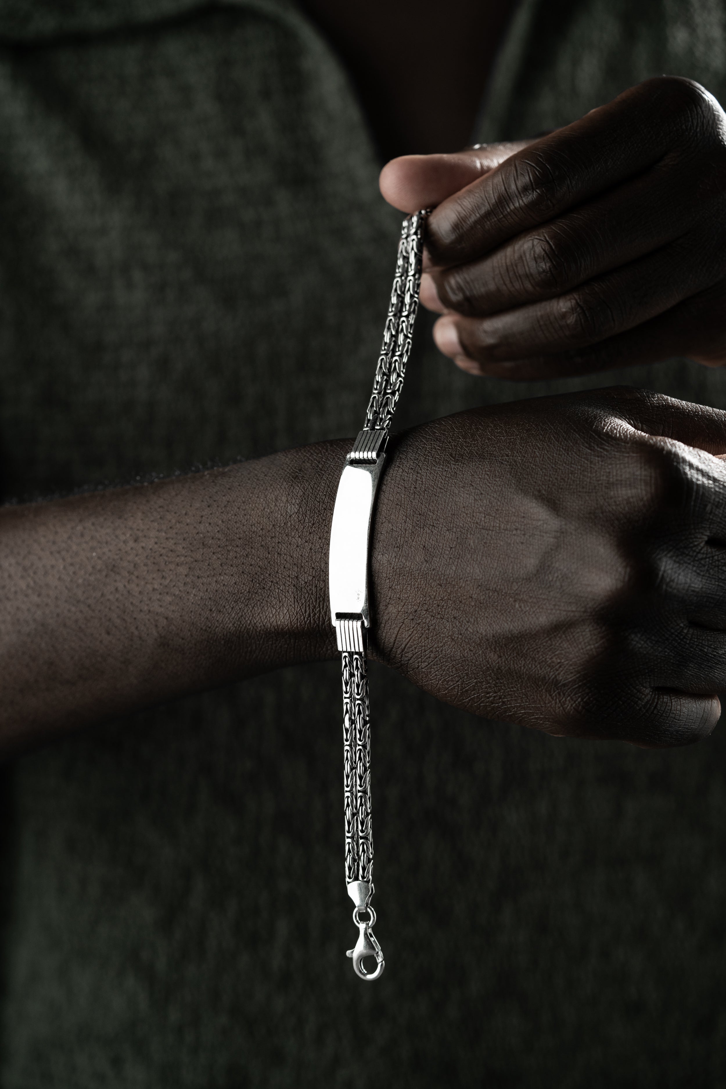 KÖNIGSARMBAND DUO MIT GRAVUR aus 925 Silber - Eleganter Armband - AURIME