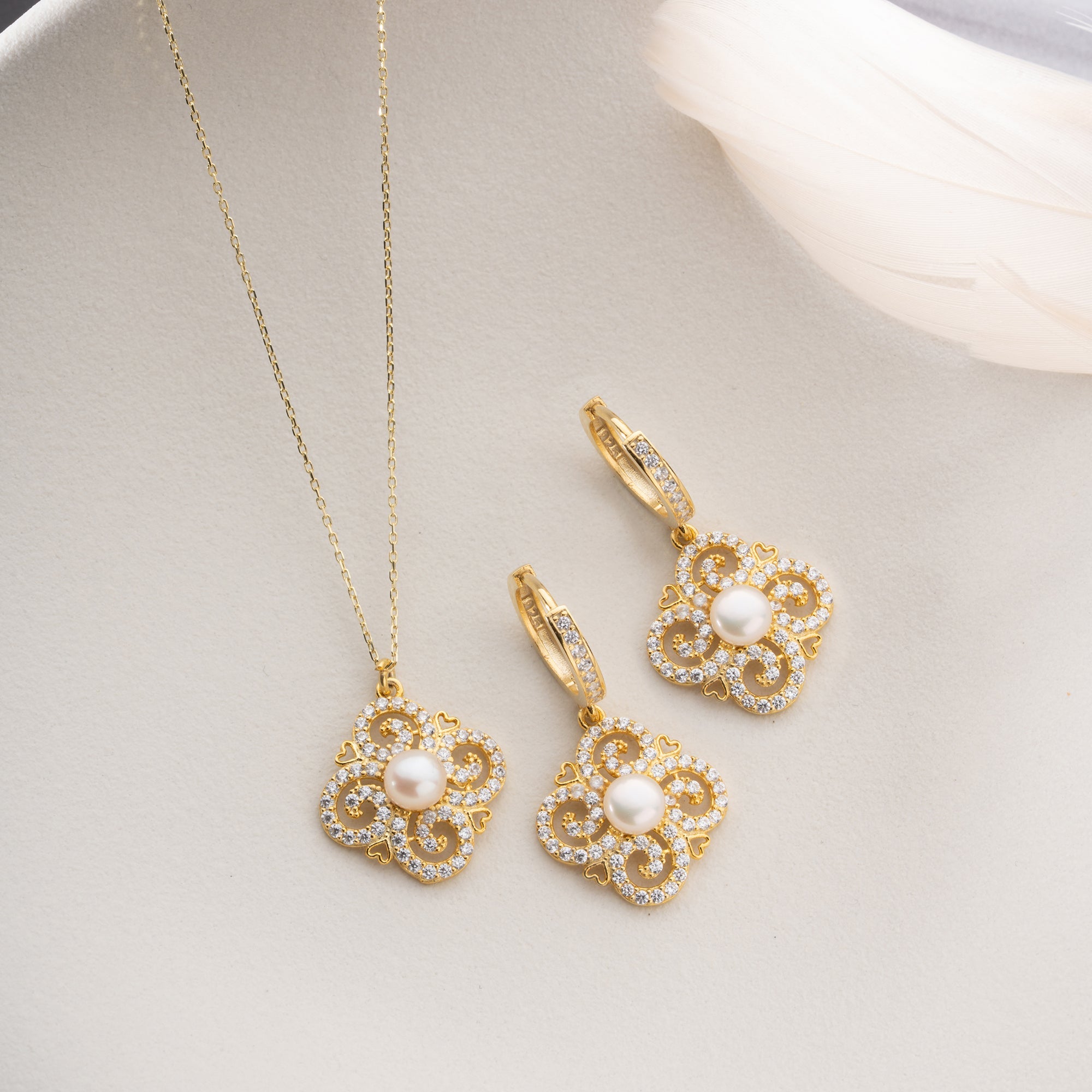 29 HALSKETTE OHRINGE SET  | 925 SILBER