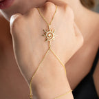 SUN HANDKETTE aus 925 Silber - Eleganter Halskette - AURIME