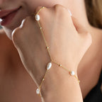 ELIVA PEARL HANDKETTE aus 925 Silber - Eleganter Halskette - AURIME