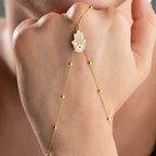 LINA EYE HANDKETTE aus 925 Silber - Eleganter Halskette - AURIME