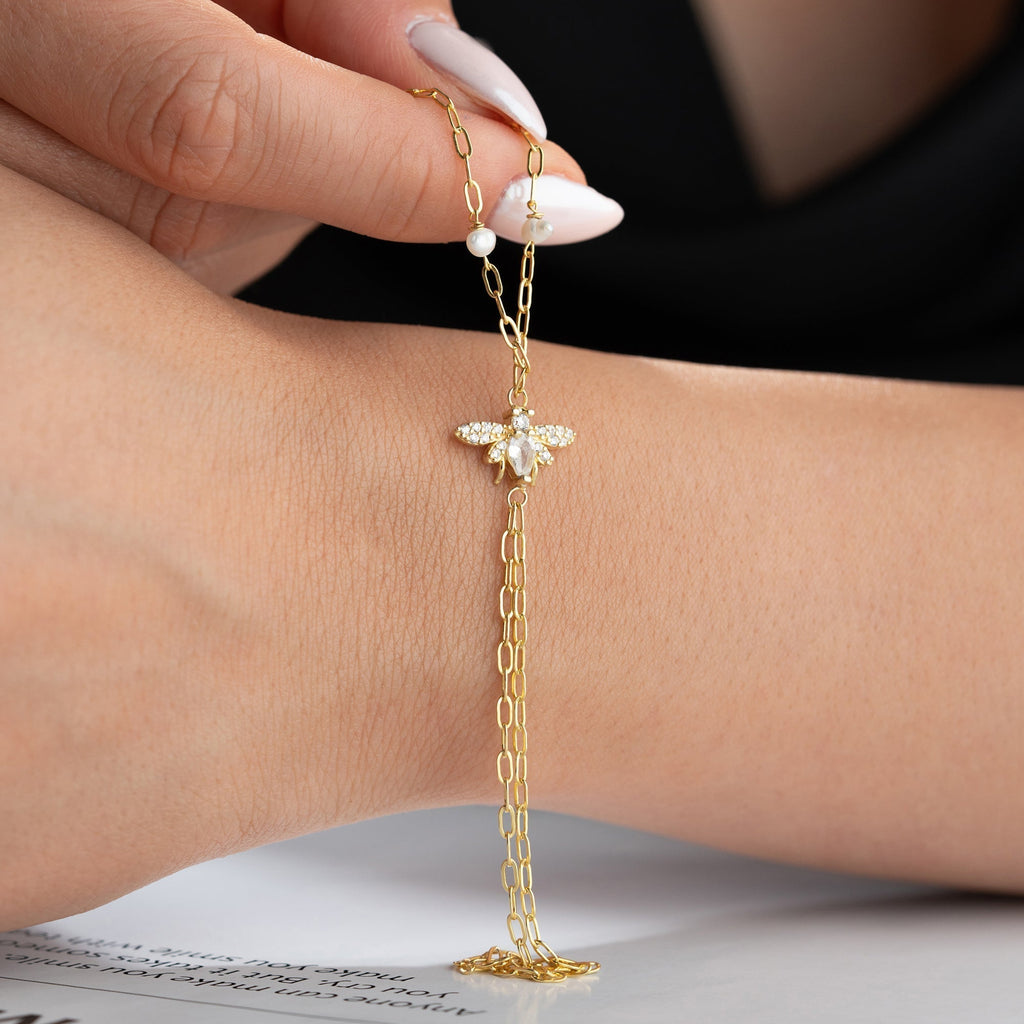 MIE PEARL HANDKETTE aus 925 Silber - Eleganter Halskette - AURIME