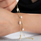 ELIVA PEARL HANDKETTE aus 925 Silber - Eleganter Halskette - AURIME