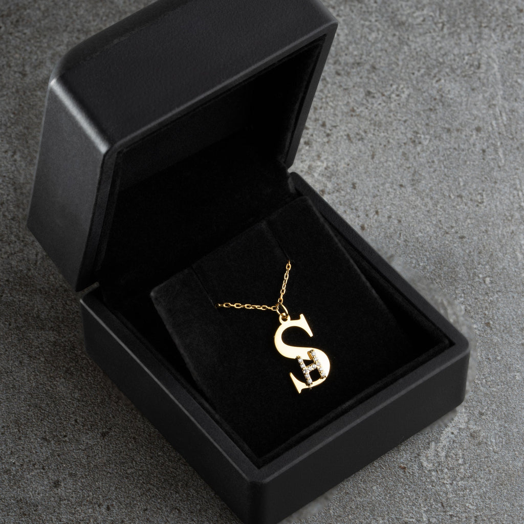 INITIALEN COMBO HALSKETTE aus 925 Silber - Eleganter Halskette - AURIME
