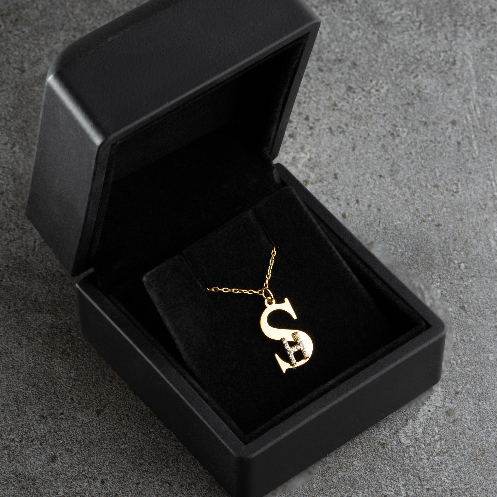 INITIALEN COMBO HALSKETTE aus 925 Silber - Eleganter Halskette - AURIME